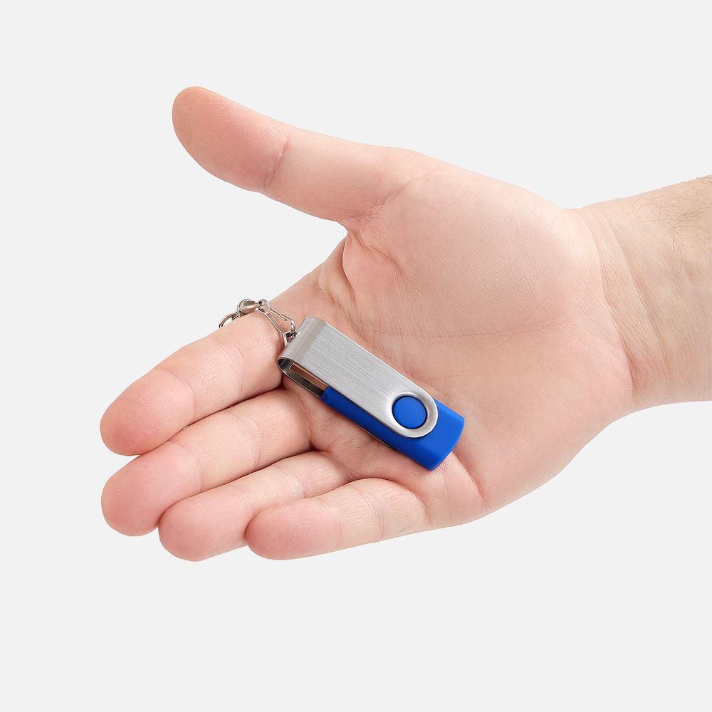 Флешка Twist, синяя, 16 Гб