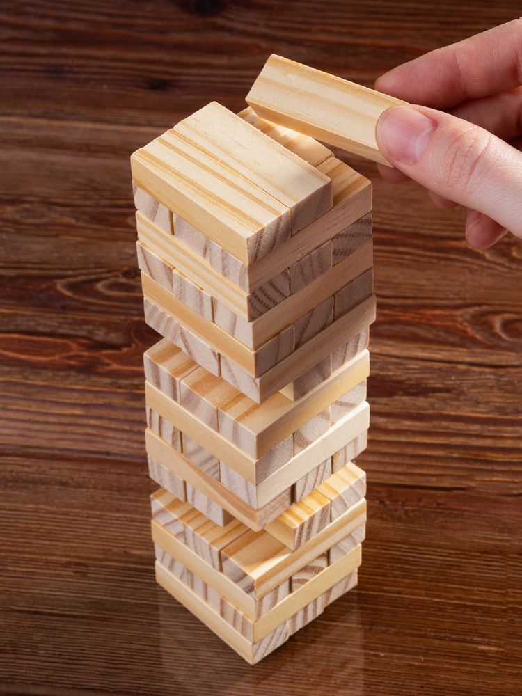 Игра «Деревянная башня мини», неокрашенная