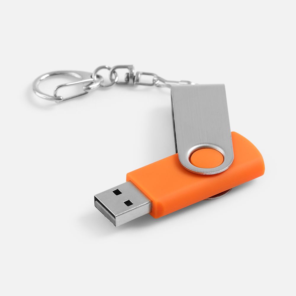 Флешка Twist, оранжевая, 16 Гб