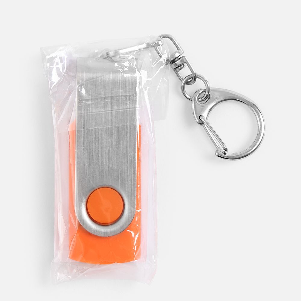 Флешка Twist, оранжевая, 16 Гб