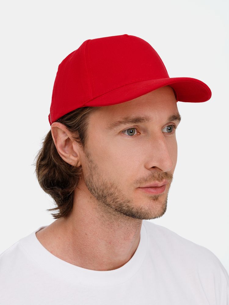 Бейсболка Long Beach, красная