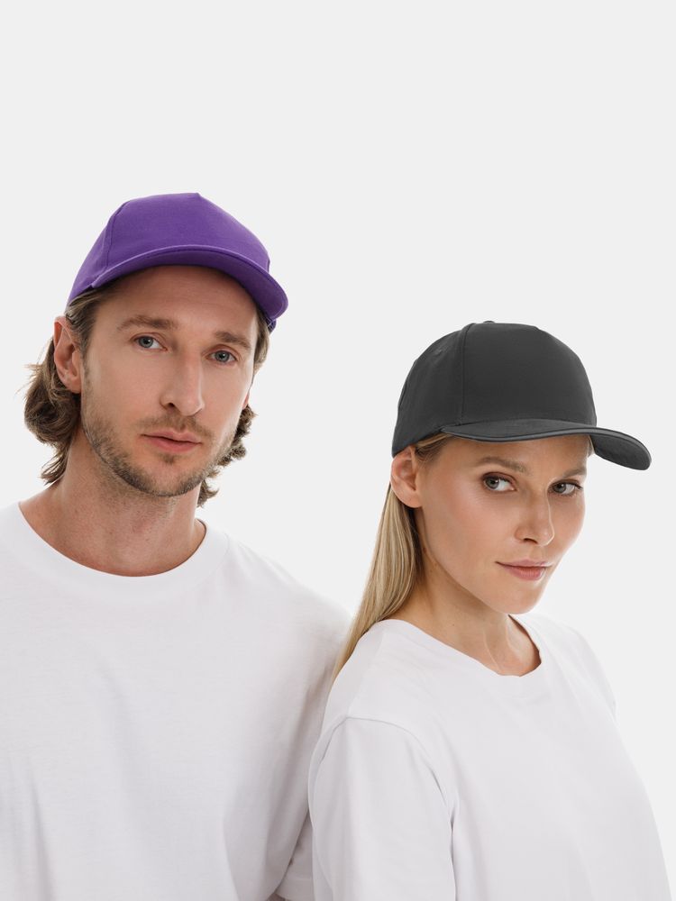 Бейсболка Long Beach, темно-серая со светло-серым