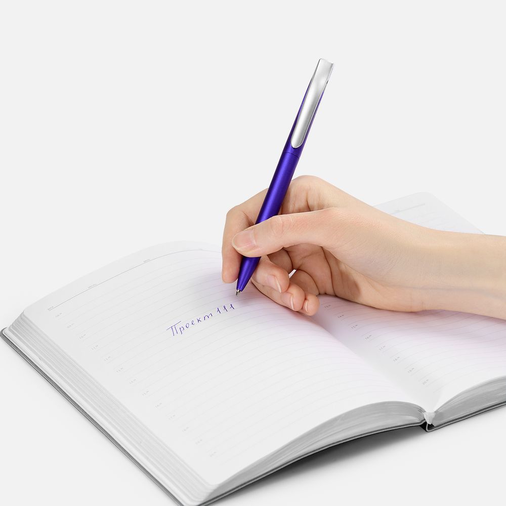 Ручка шариковая Pin Silver, фиолетовый металлик