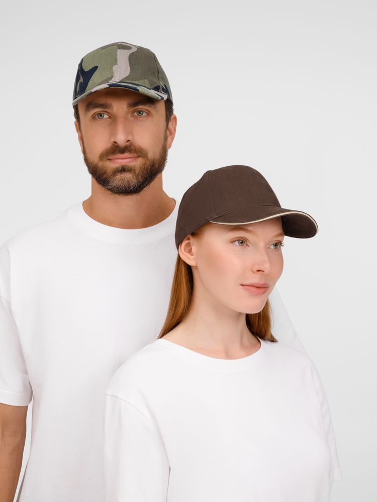 Бейсболка Buffalo, зеленый камуфляж