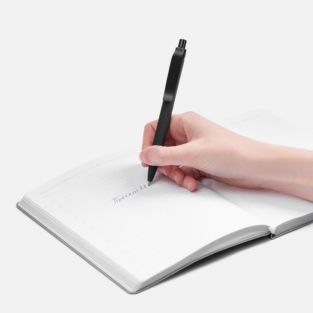 Ручка шариковая Prodir QS03 PRP Tyre Soft Touch, черная