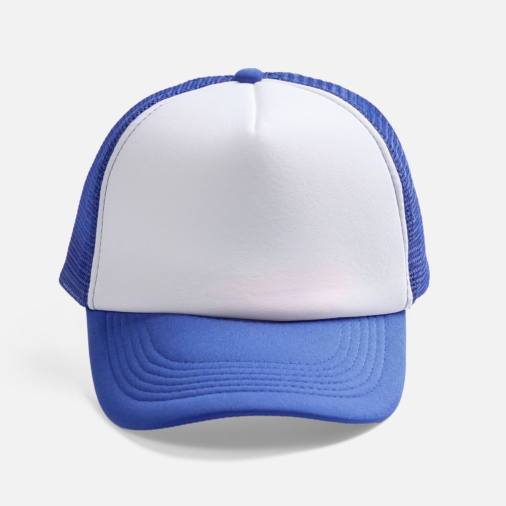 Бейсболка Bubble, синяя с белым