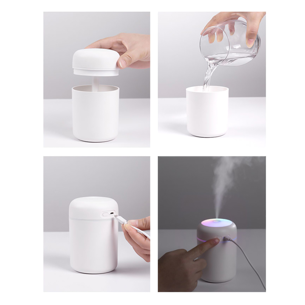 Светодиодный USB увлажнитель Aroma, белый