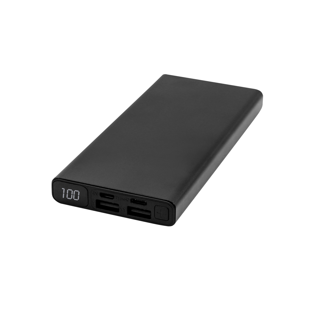 Внешний аккумулятор Höginn в металлическом корпусе, 10000mAh, черный