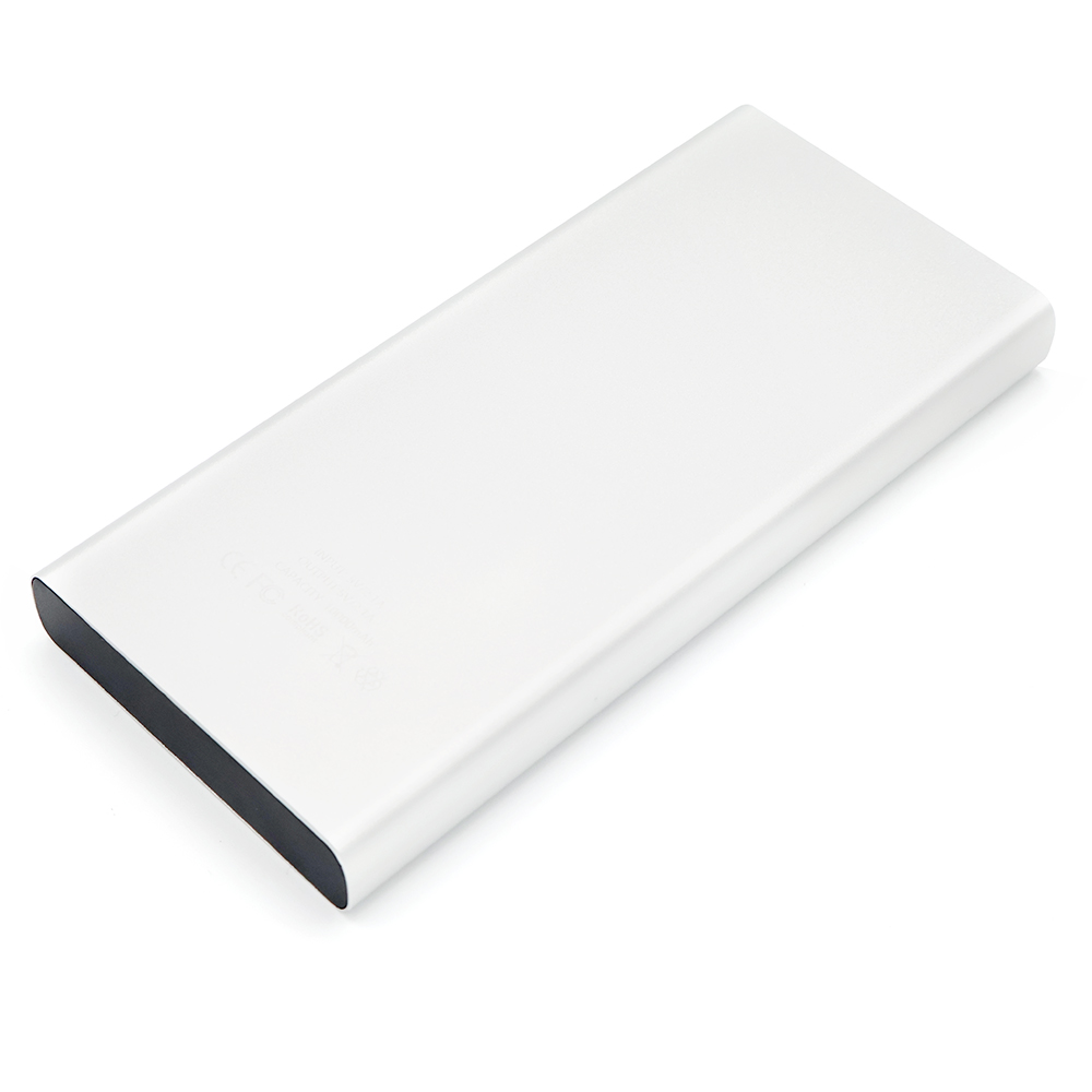 Внешний аккумулятор Höginn в металлическом корпусе, 10000mAh, серый.