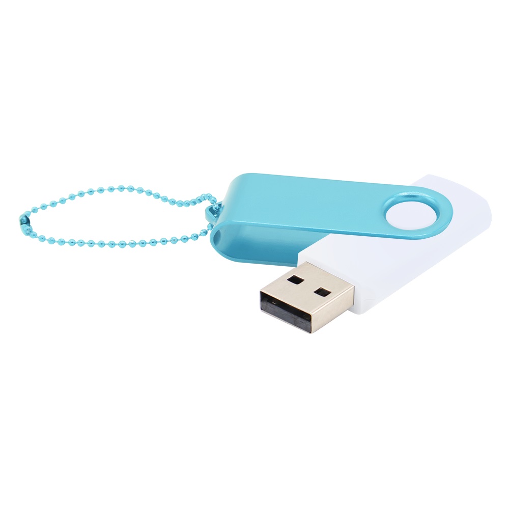 Флешка Designer To Go 2.0 USB 16Gb, белый/бирюзовый