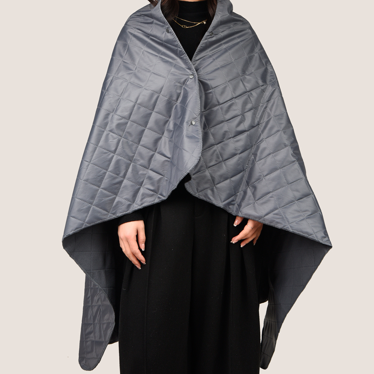 Плед PONCHO, тёмно-серый