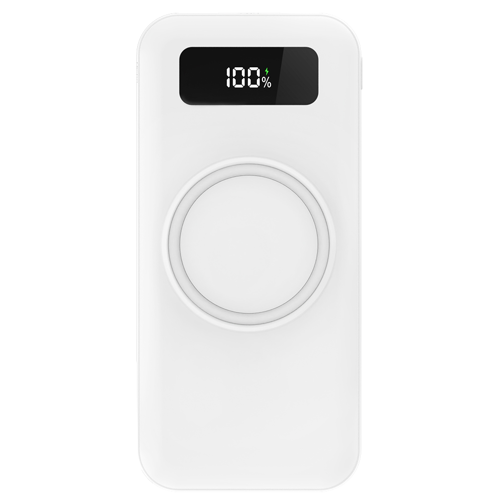 Внешний аккумулятор Authority с беспроводной зарядкой (5W), 10000 mAh, белый