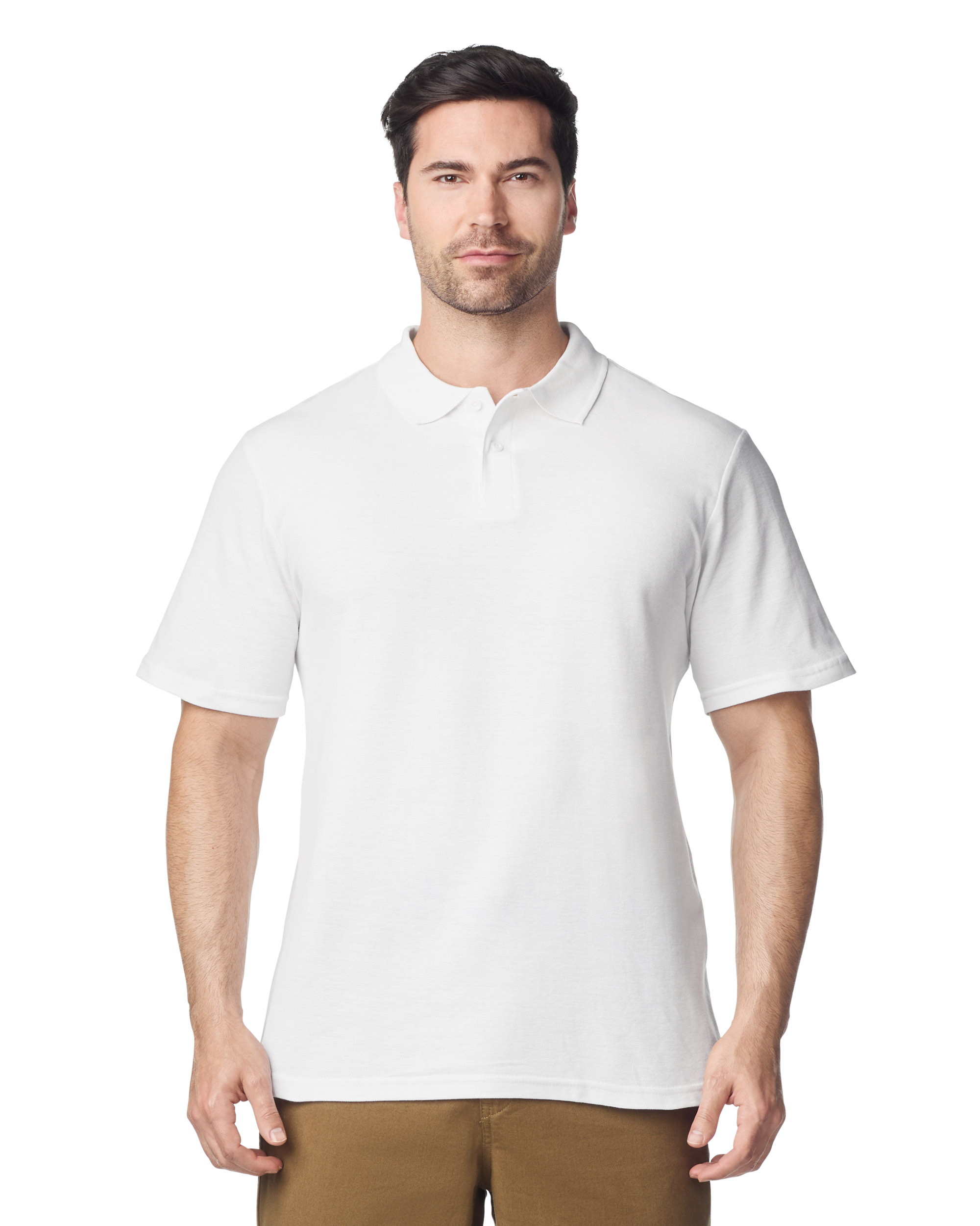 Футболка поло SOFTSTYLE ADULT DOUBLE PIQUE, БЕЛЫЙ S