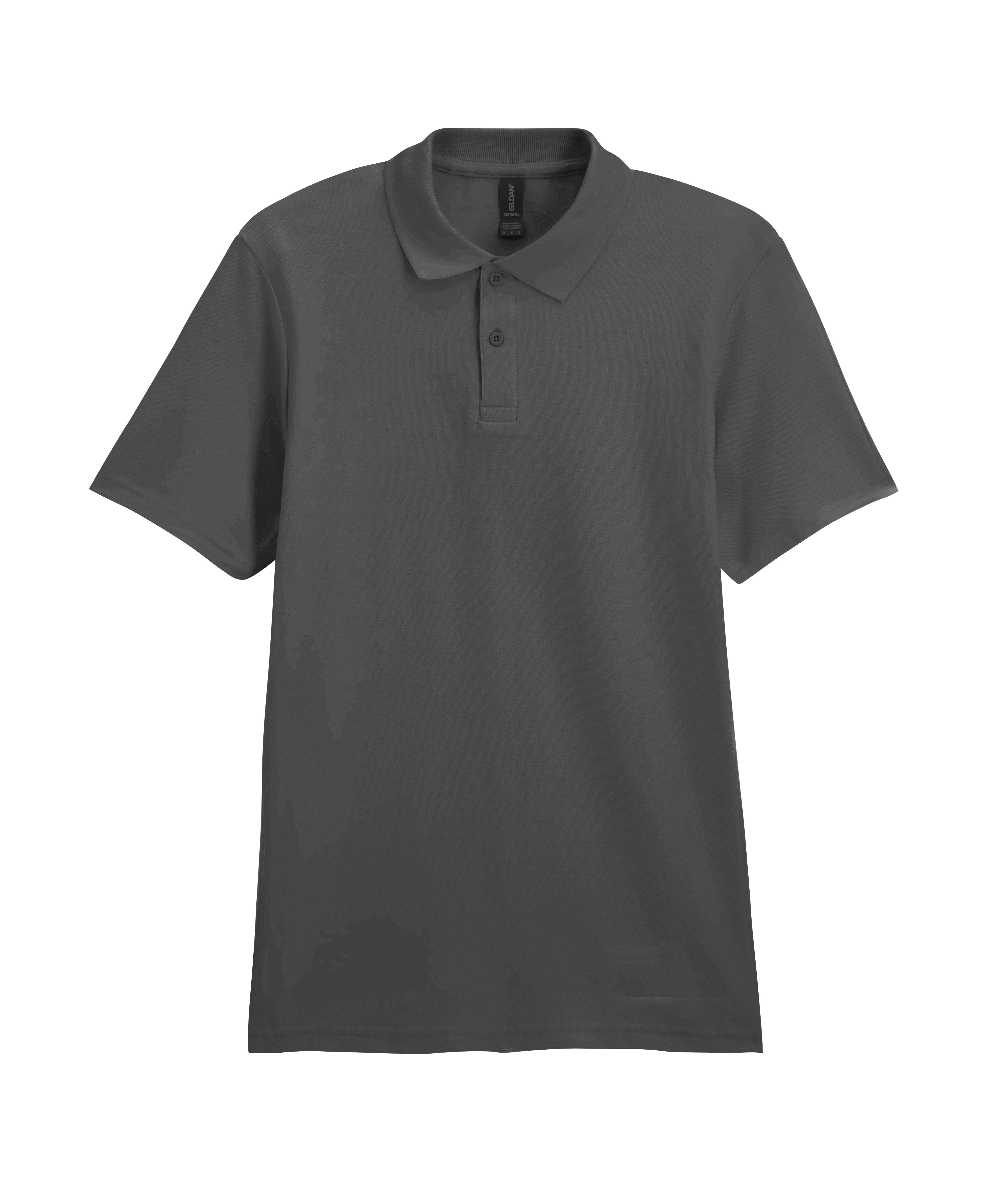 Футболка поло SOFTSTYLE ADULT DOUBLE PIQUE, ГРАФИТОВЫЙ 2XL