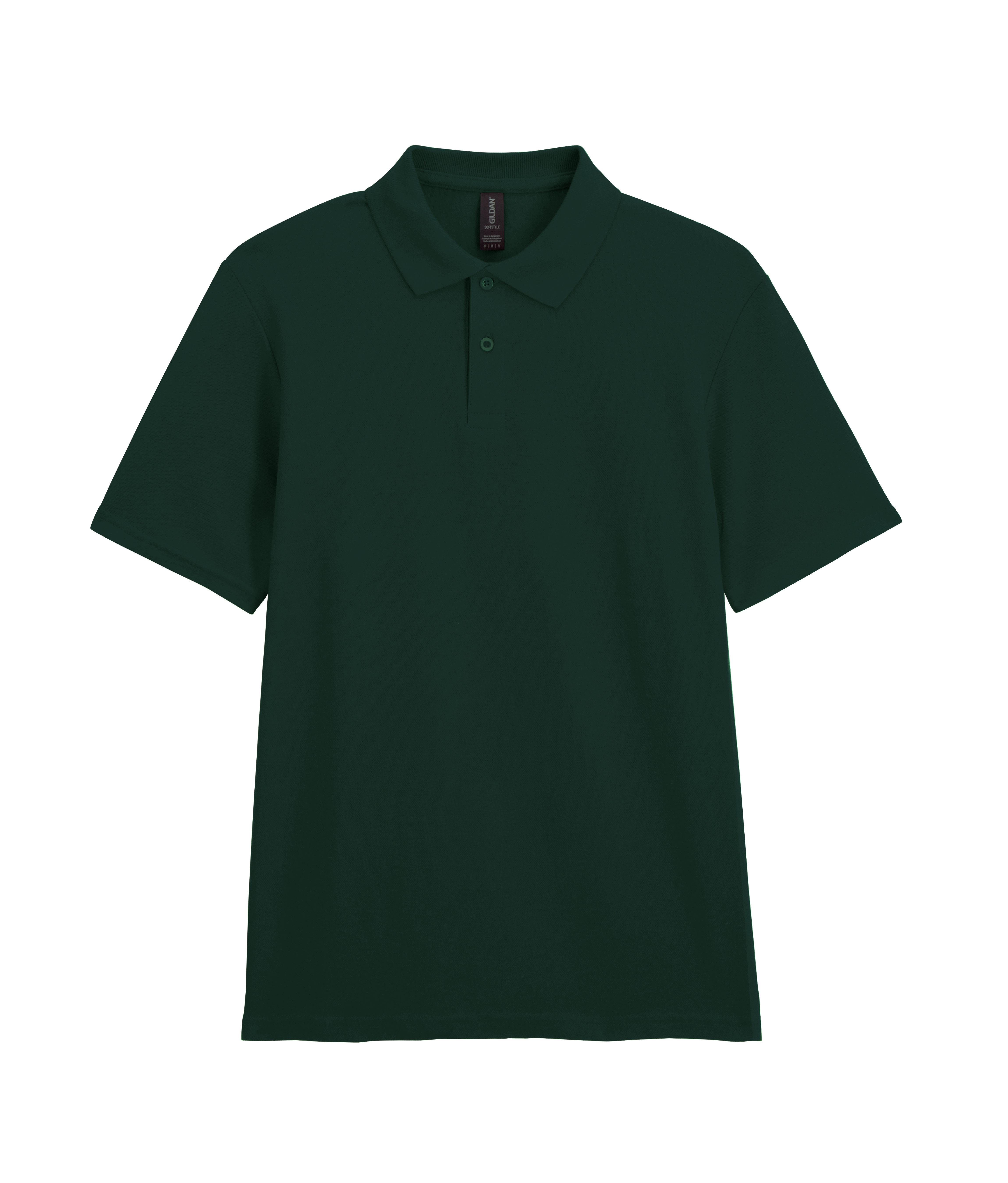 Футболка поло SOFTSTYLE ADULT DOUBLE PIQUE, ТЕМНО-ЗЕЛЕНЫЙ 2XL