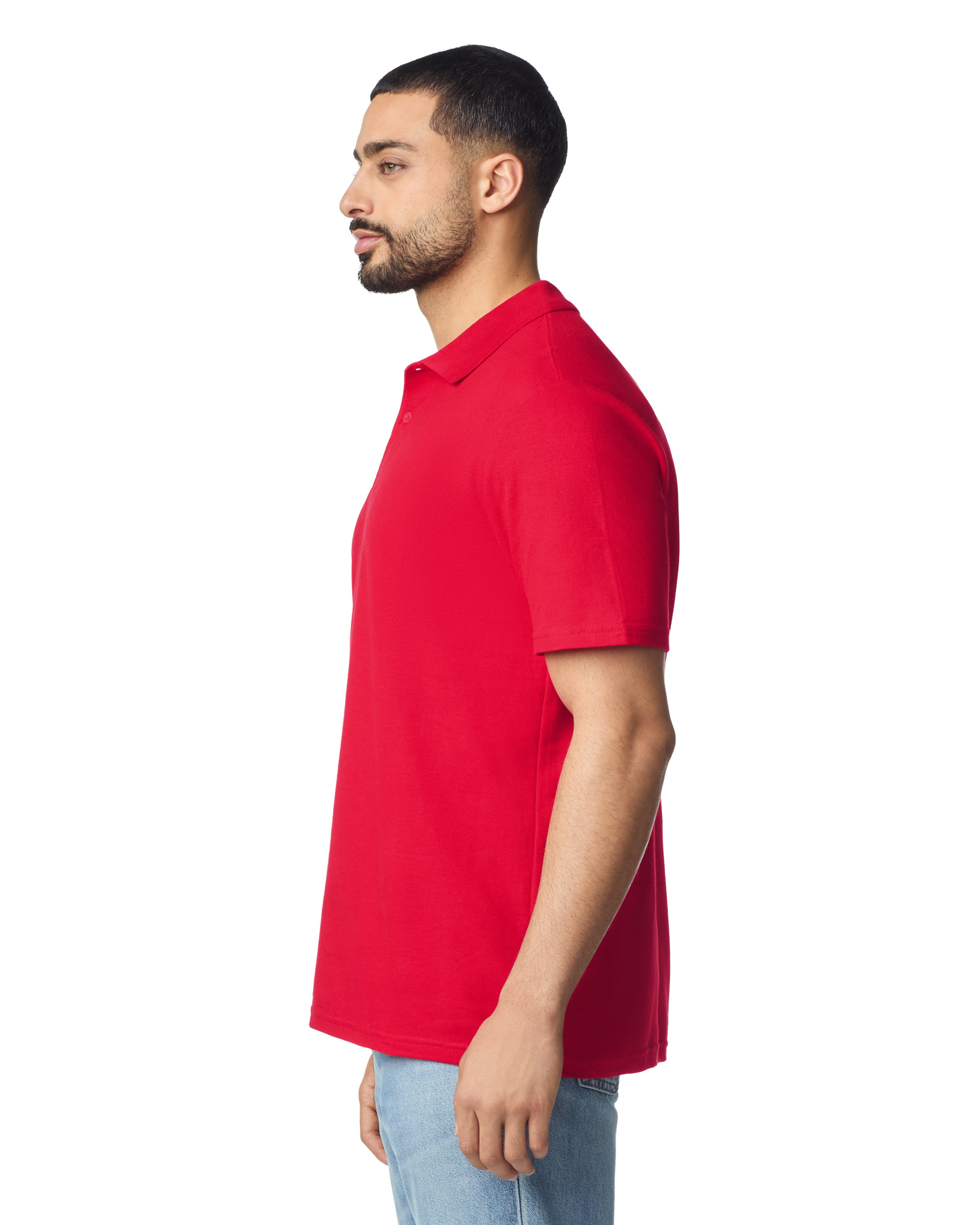 Футболка поло SOFTSTYLE ADULT DOUBLE PIQUE, КРАСНЫЙ S