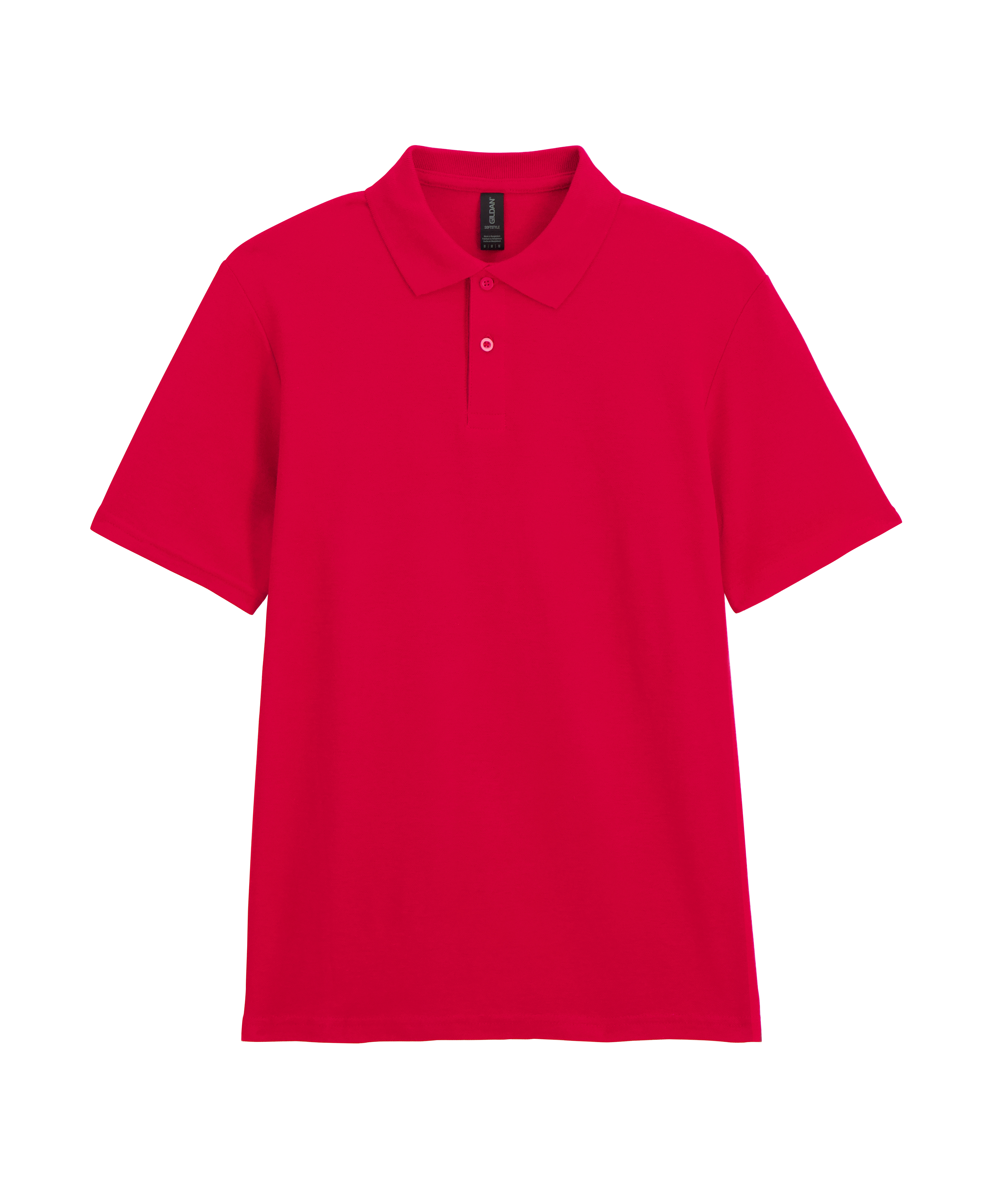 Футболка поло SOFTSTYLE ADULT DOUBLE PIQUE, КРАСНЫЙ XL