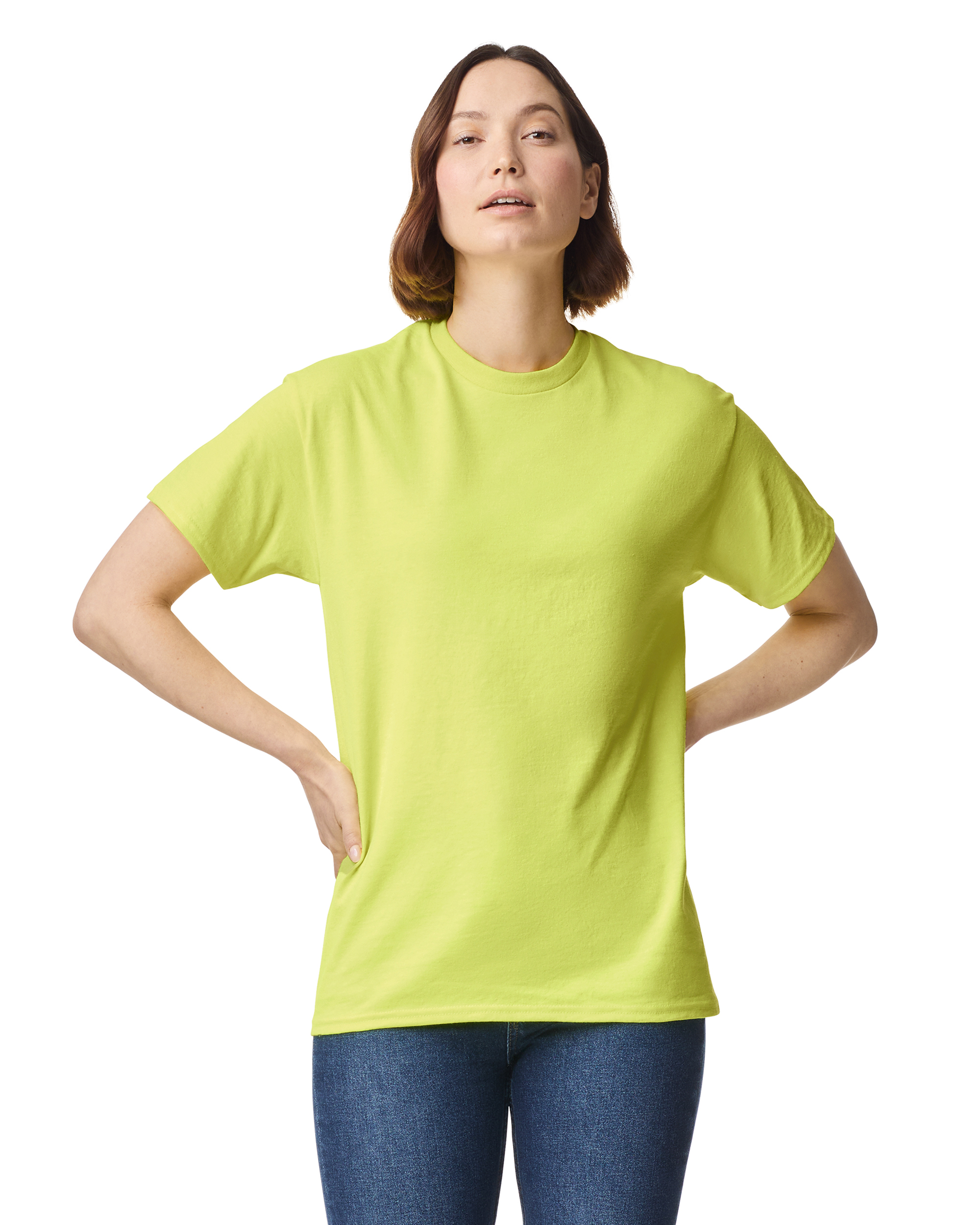 Футболка ULTRA COTTON, ЖЕЛТЫЙ НЕОН L