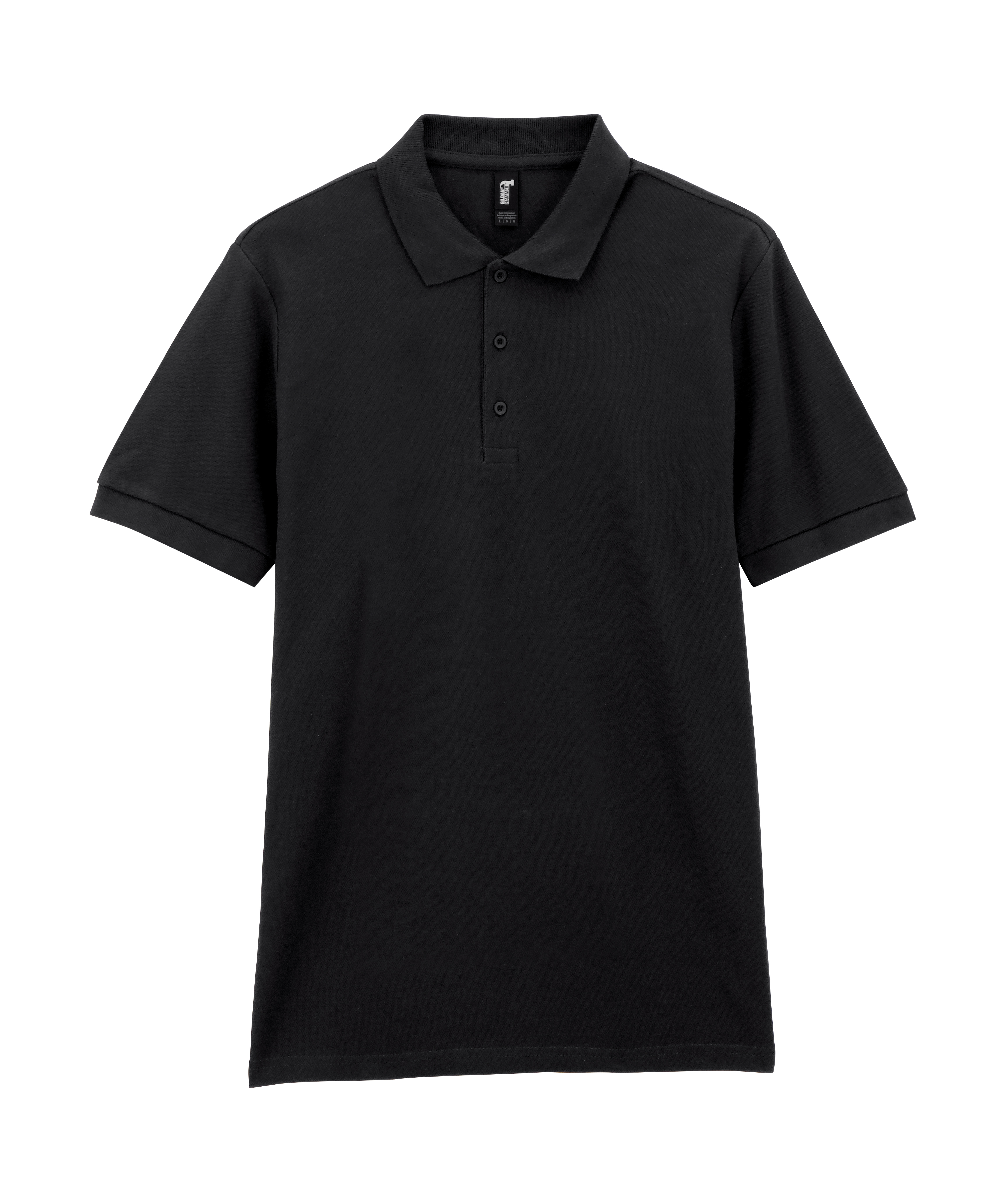 Футболка поло PREMIUM COTTON ADULT DOUBLE PIQUE, ЧЕРНЫЙ L
