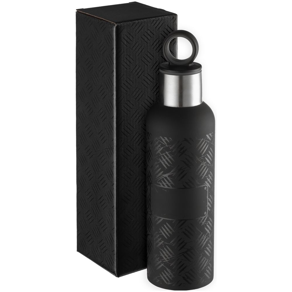 Термобутылка Hard Work Black, черная