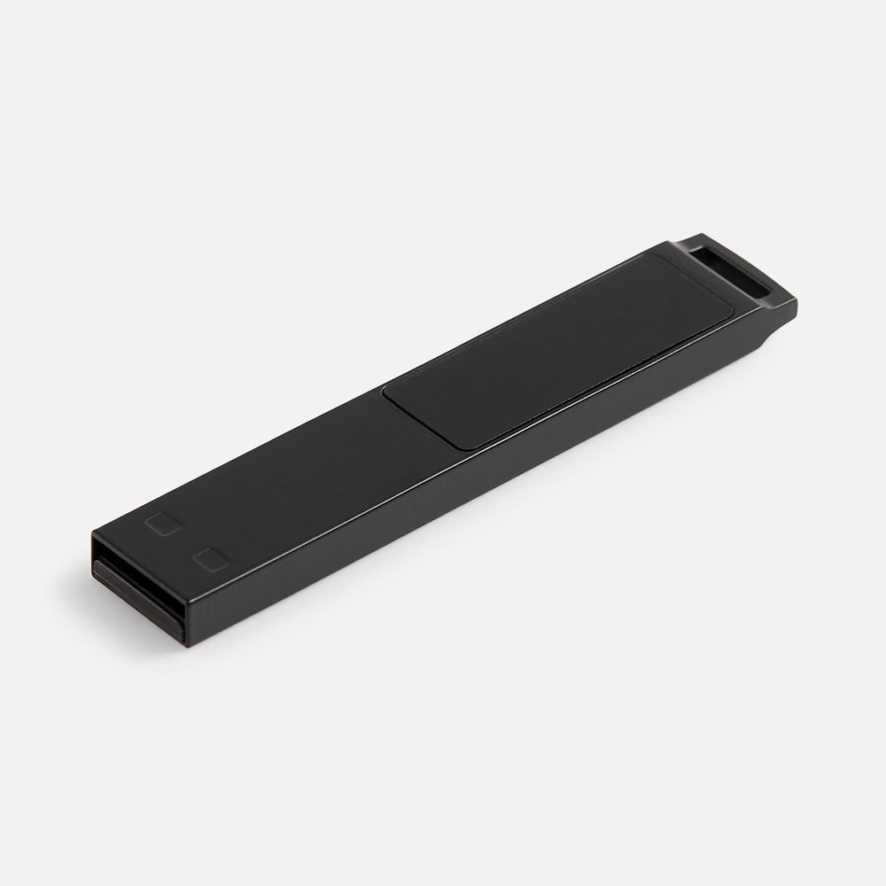 Флешка markBright Black с синей подсветкой, 32 Гб