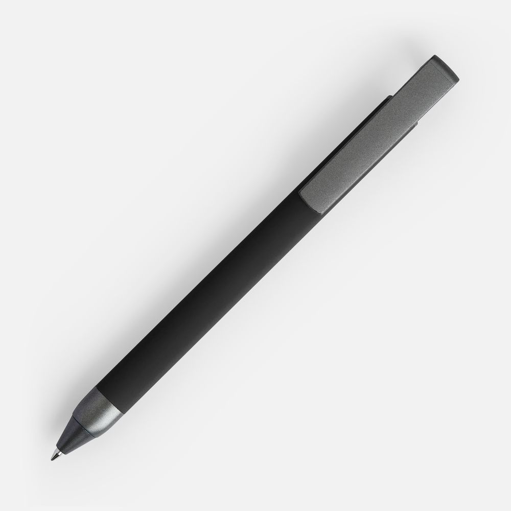 Ручка шариковая Standic Soft Touch с подставкой для телефона, черная