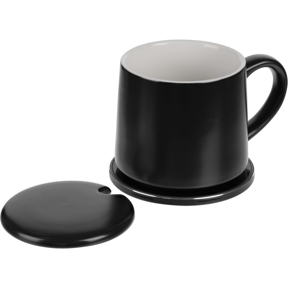 Кружка с подогревом и беспроводной зарядкой dualBase ver. 2.0 Matt, черная