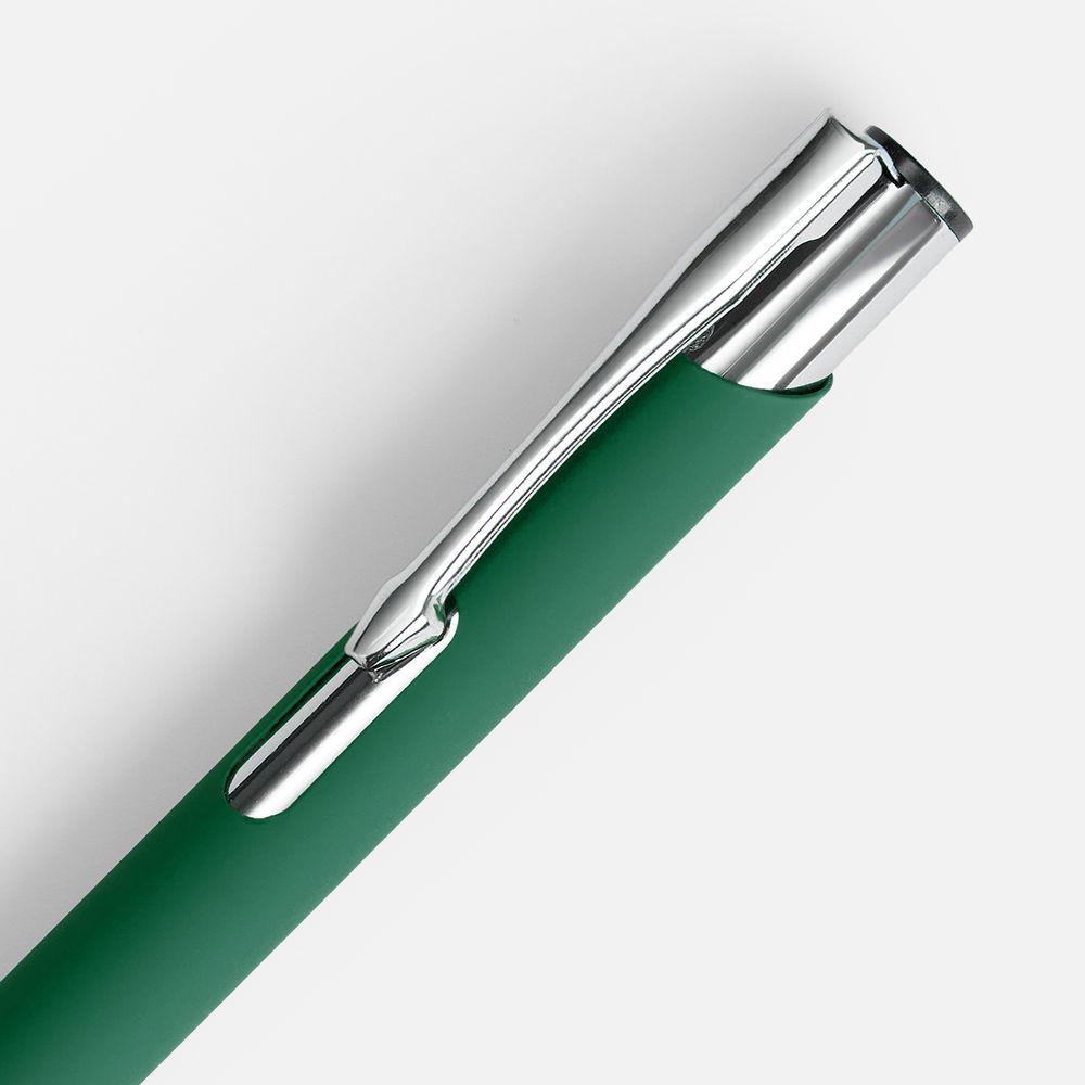 Ручка шариковая Keskus Soft Touch, зеленая