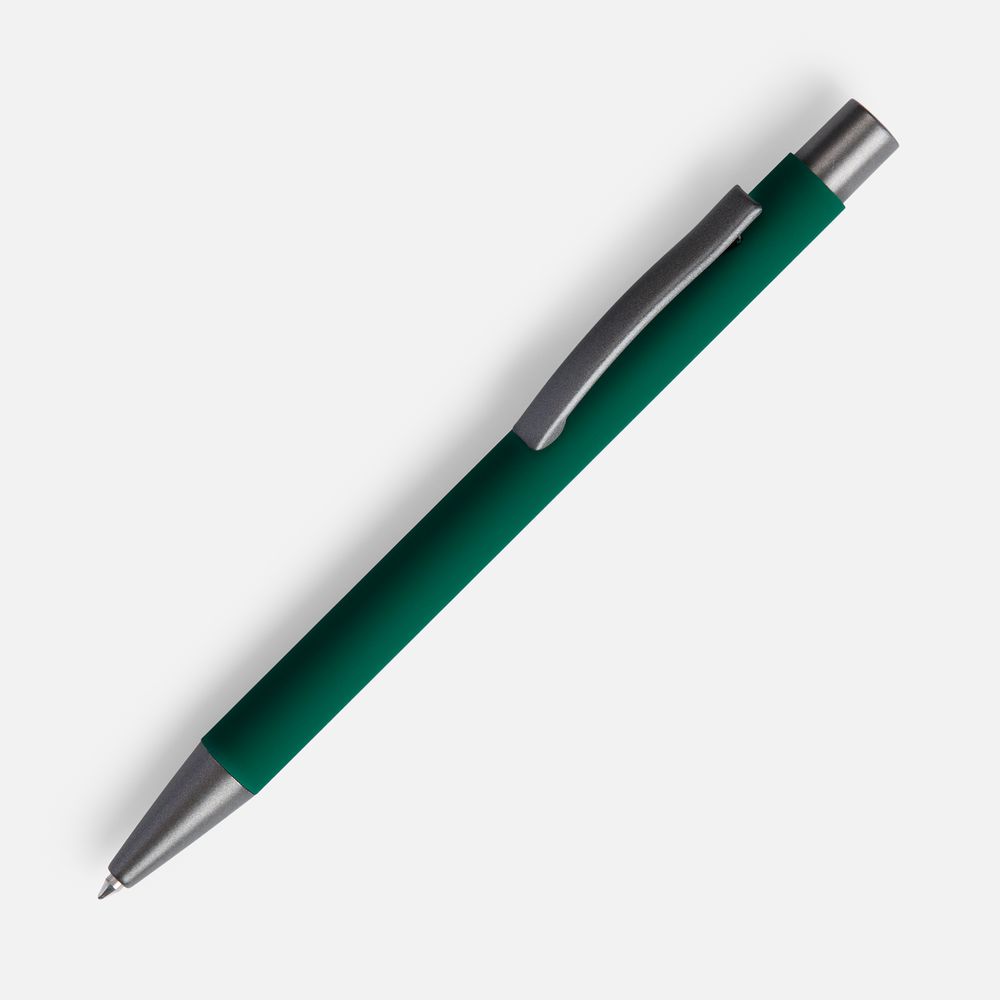 Ручка шариковая Atento Soft Touch, зеленая
