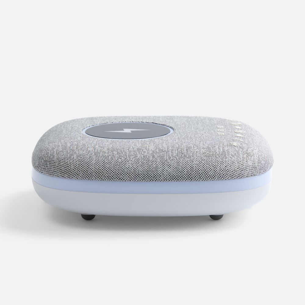 Bluetooth-колонка с беспроводной зарядкой и подсветкой Terrafonic, серая