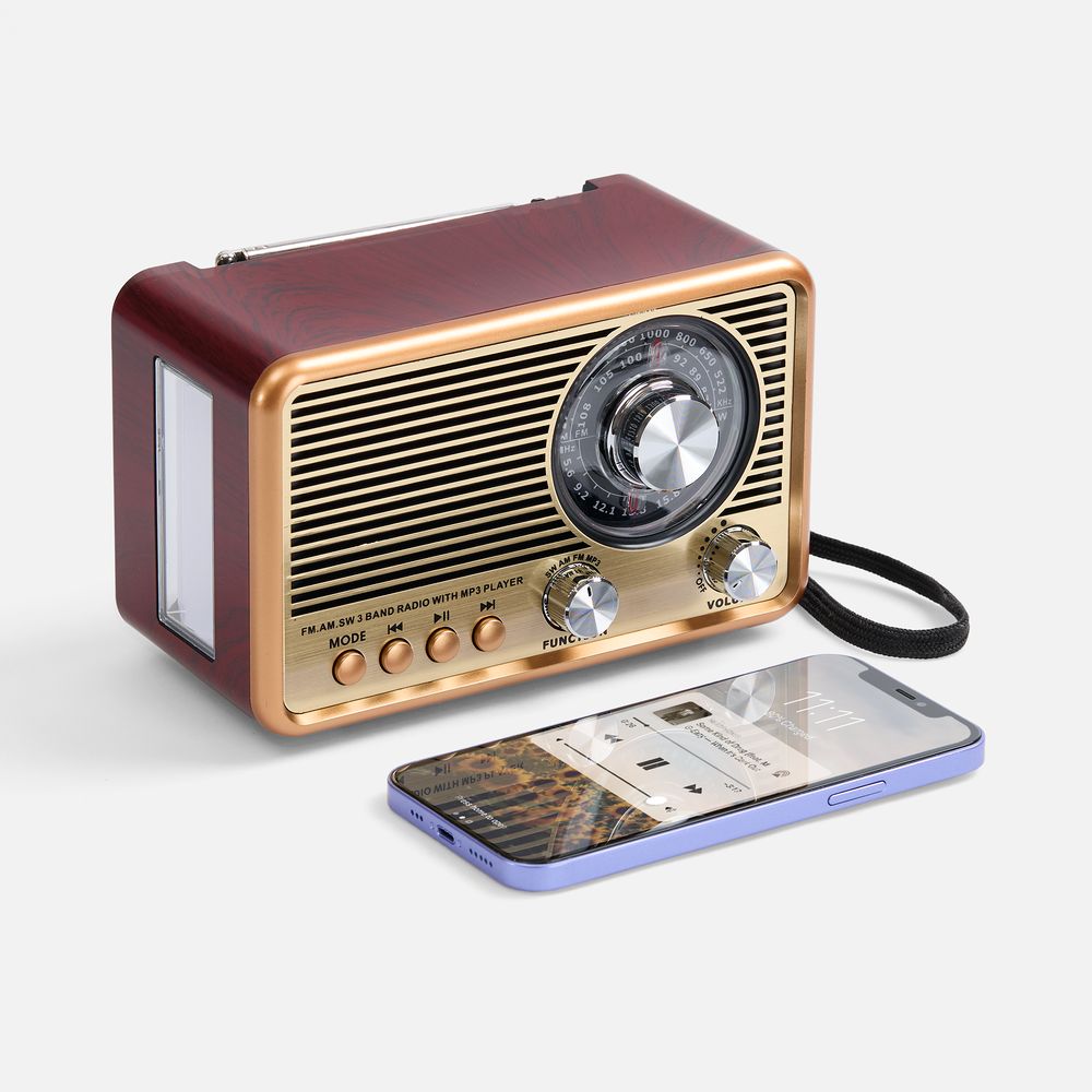 Bluetooth-колонка с радио Listenberg, коричневая