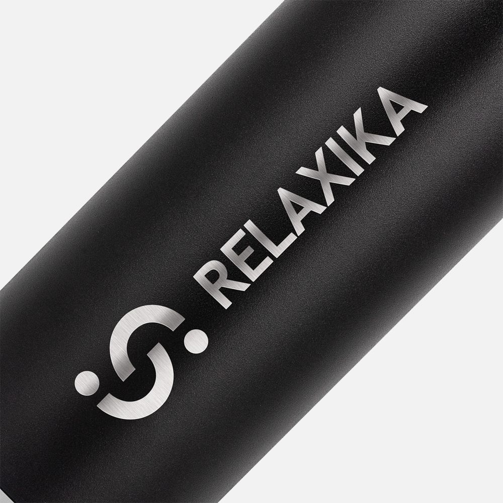 Термос Relaxika 1600 со стикерпаком, черный