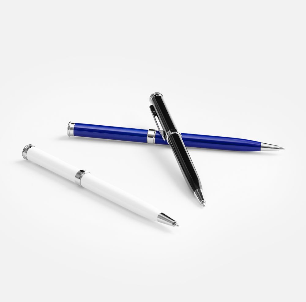 Ручка шариковая Finn Chrome, белая