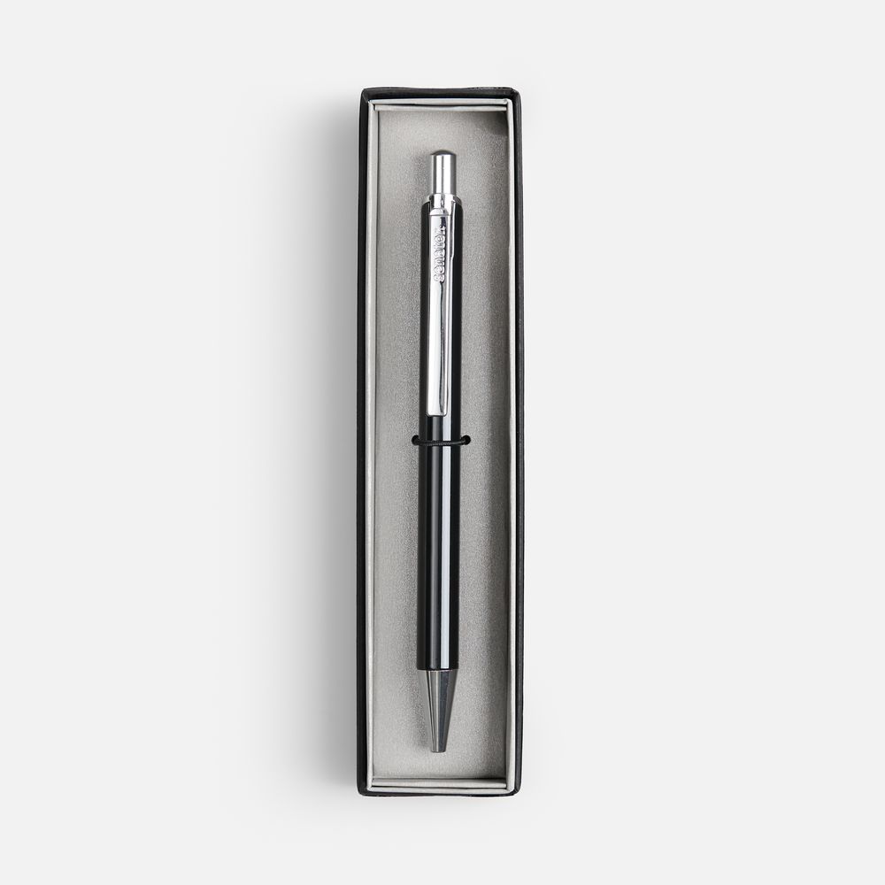 Ручка шариковая Arvent Glossy в футляре, черная
