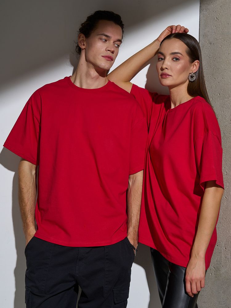 Футболка Oversize Premium, красная
