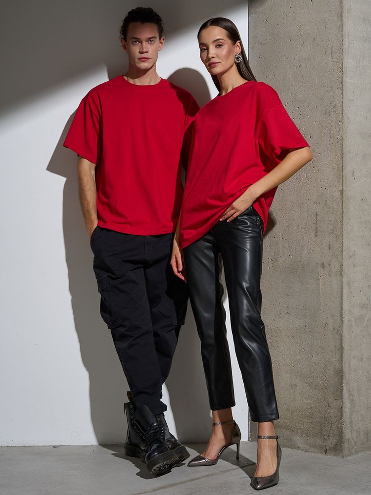 Футболка Oversize Premium, красная