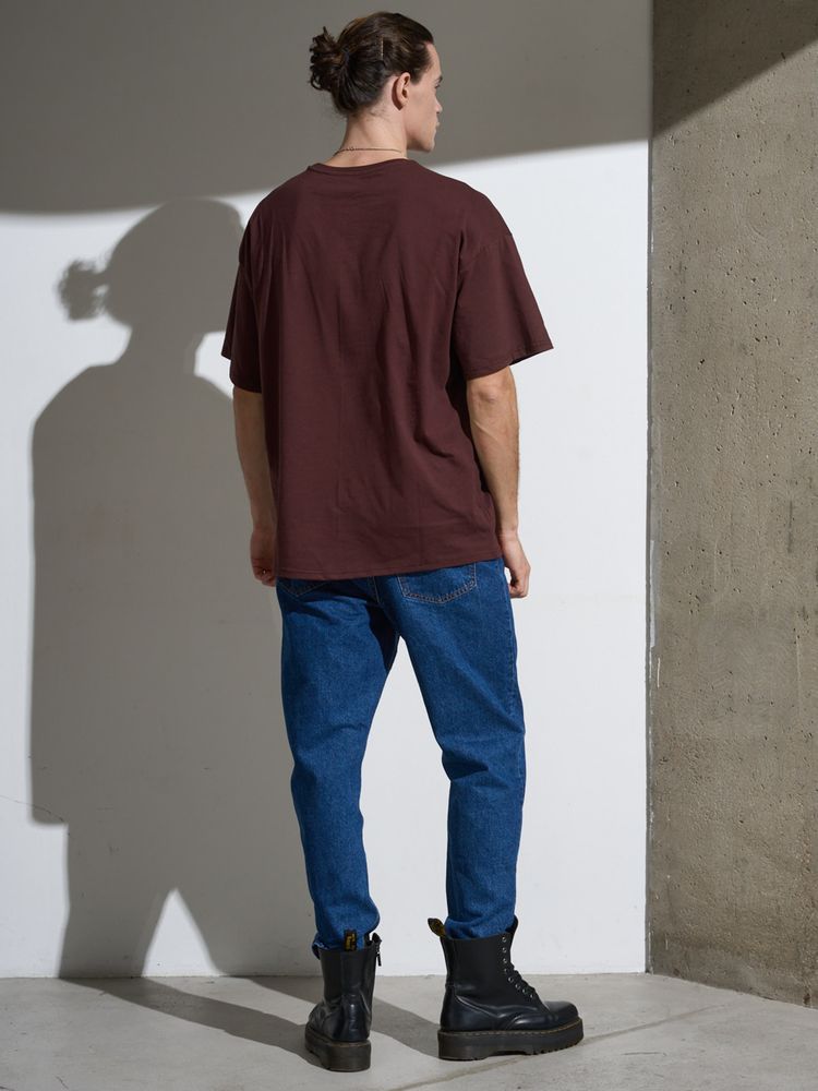 Футболка Oversize Premium, коричневая (шоколад)