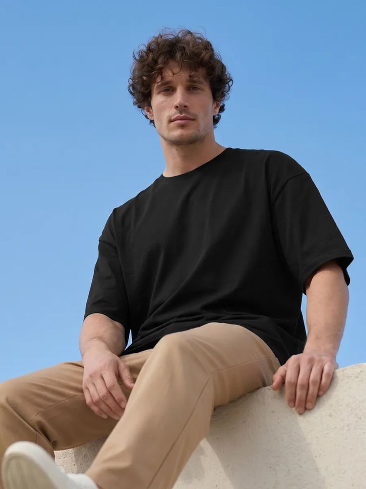 Футболка Oversize Premium 210, черная