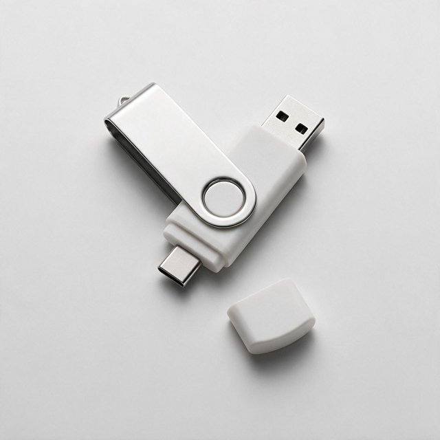 USB3.0/USB Type-C флешка на 16 Гб «Квебек C», белый