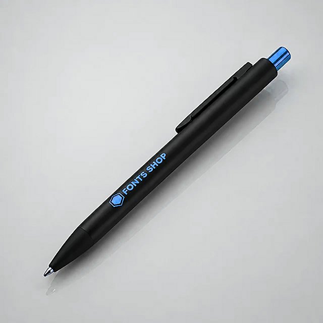 Ручка металлическая шариковая «Blaze» с цветным зеркальным слоем, черный/синий