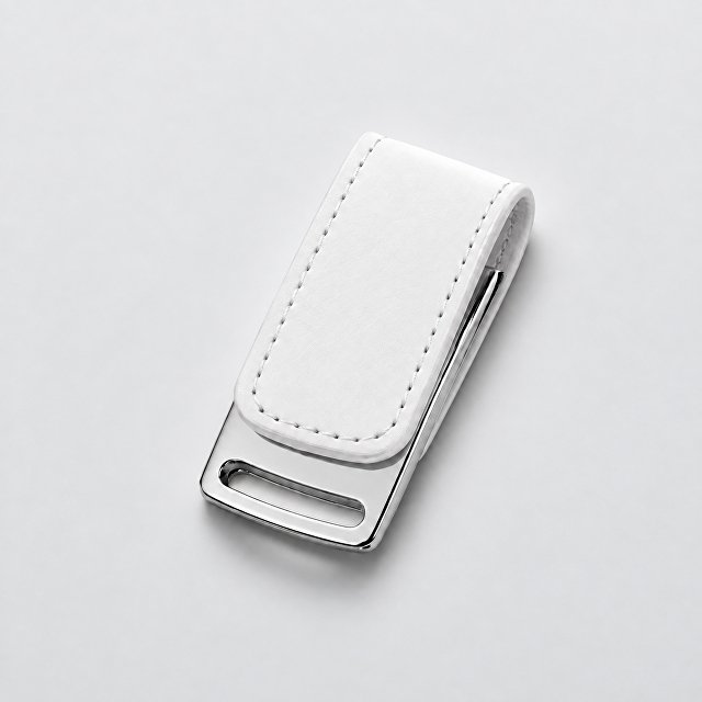 Флеш-карта USB 2.0 16 Gb с магнитным замком "Vigo", белый/серебристый