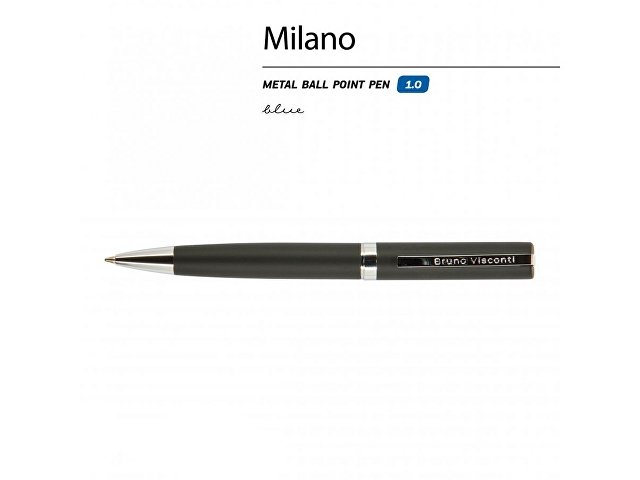 Ручка металлическая шариковая «Milano», 1.0 мм, черная