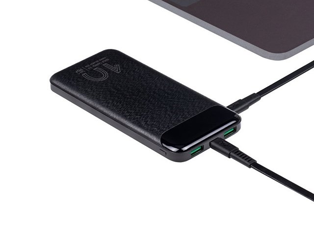 RIVACASE VA2540 (10 000mAh), QC/PD 20W внешний аккумулятор с дисплеем, черный 12/48