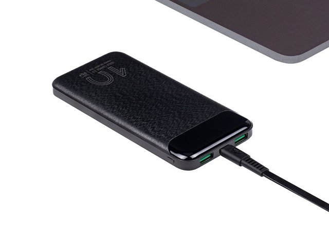 RIVACASE VA2540 (10 000mAh), QC/PD 20W внешний аккумулятор с дисплеем, черный 12/48