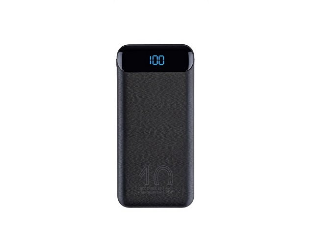 RIVACASE VA2540 (10 000mAh), QC/PD 20W внешний аккумулятор с дисплеем, черный 12/48