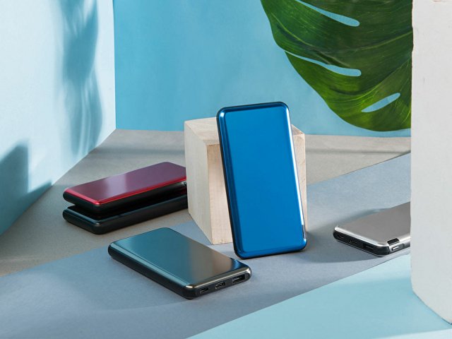 Внешний аккумулятор «Forge» v.2 металл,  10000mah, синий