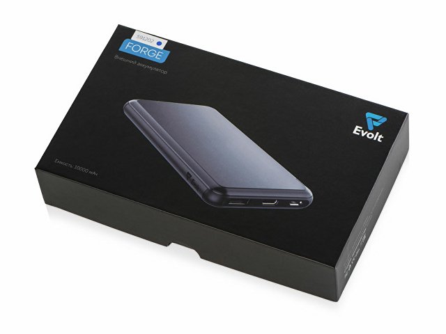 Внешний аккумулятор «Forge» v.2 металл,  10000mah, синий