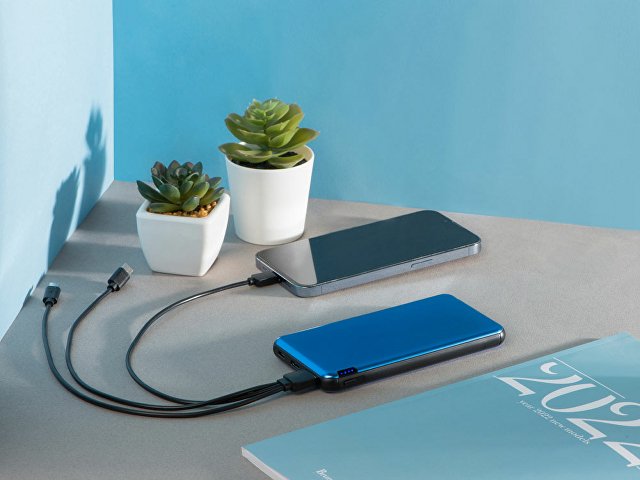 Внешний аккумулятор «Forge» v.2 металл,  10000mah, синий