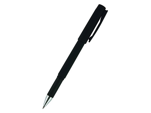 Ручка пластиковая гелевая «Egoiste Black» под персонализацию, черная, синие чернила