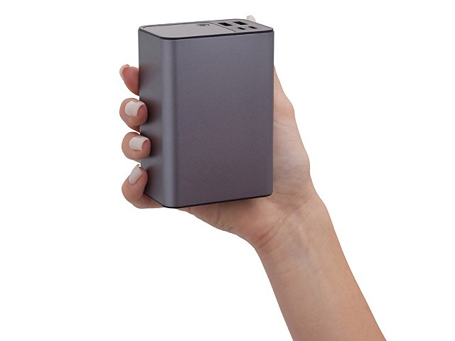 Внешний аккумулятор для ноутбуков «EpIQ», 100 Вт, 30000 mAh, темно-серый
